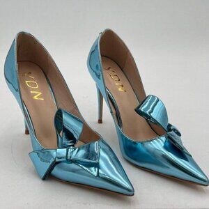 YDN Blue  Women Sexy Stiletto High Heels Pointed Toe Classic Pumps Bowknot